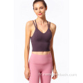 sport course fitness vêtements de yoga pour femmes hauts soutien-gorge